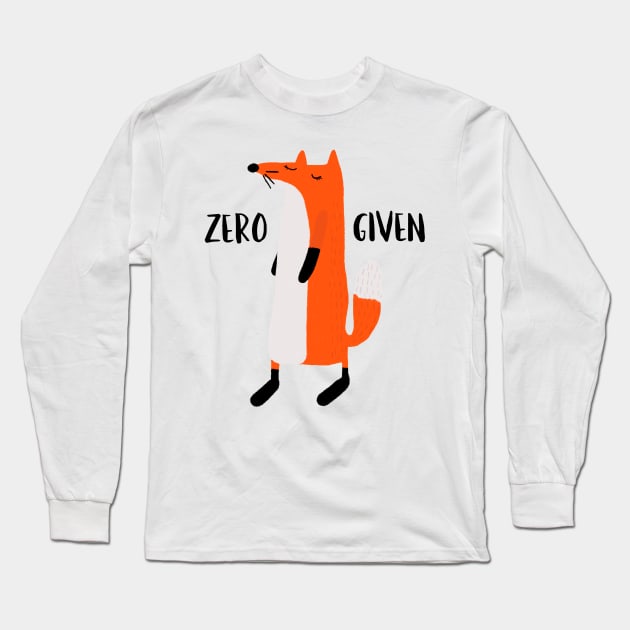 Zero Fox Given Long Sleeve T-Shirt by Dreamy Panda Designs